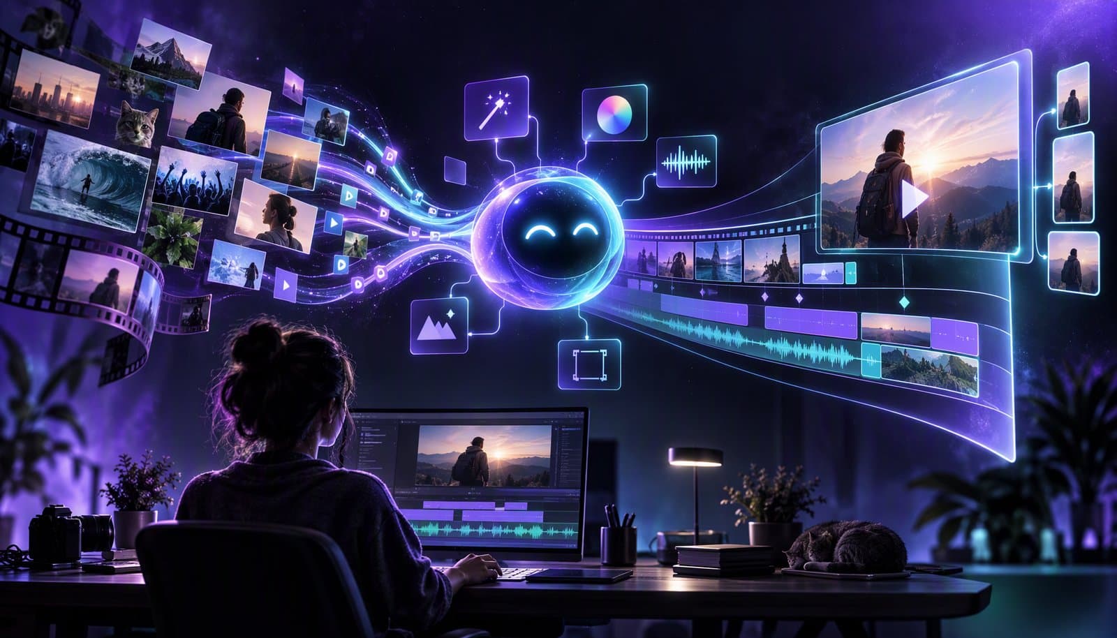 Editorial illustration for Advanced AI Workflows for Content Creators