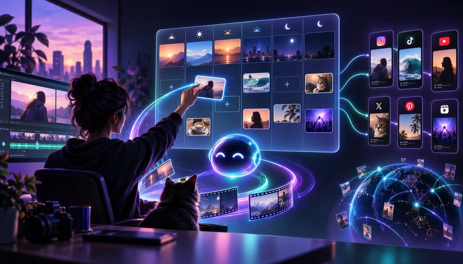 Editorial illustration for Building Chronos: A Drag-and-Drop Social Media Scheduler for Creators