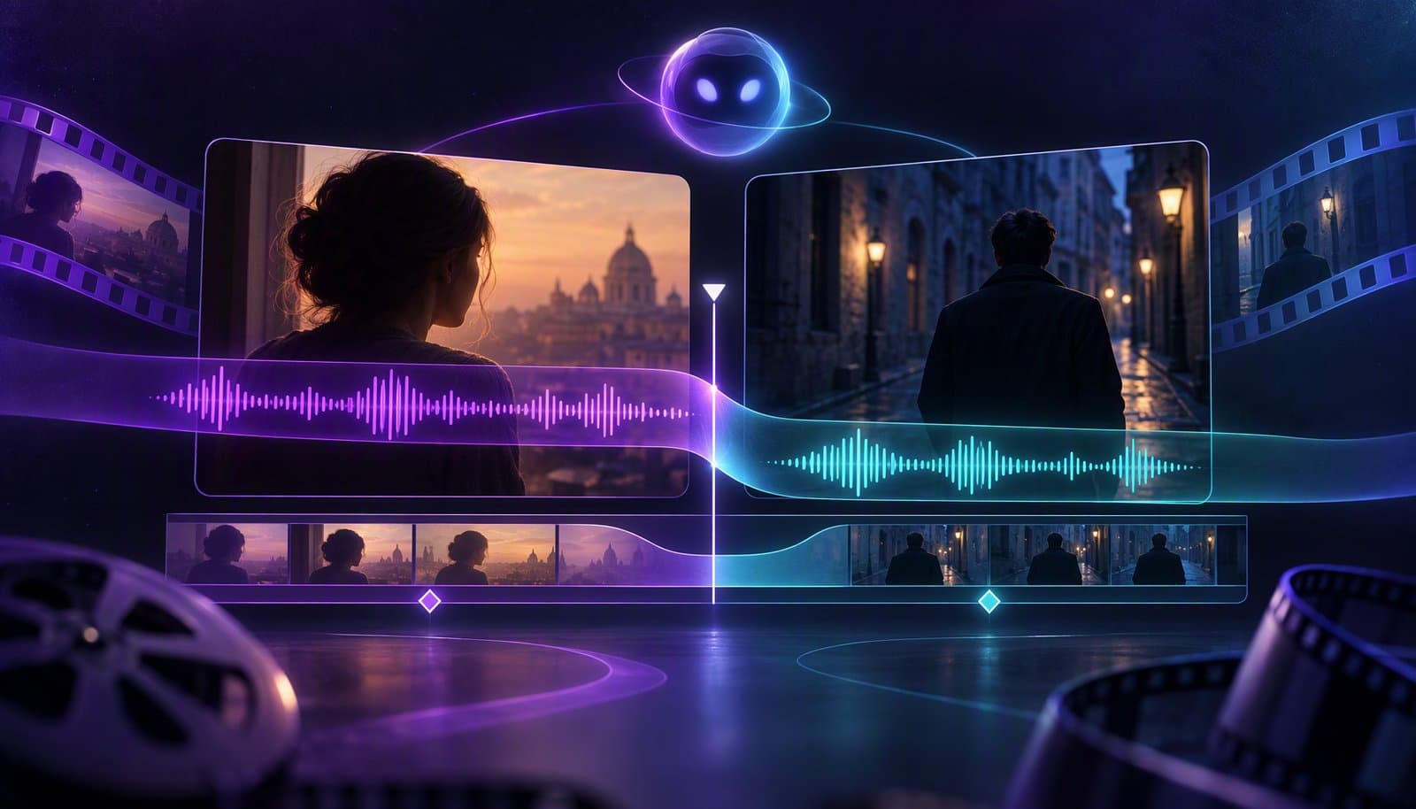 Editorial illustration for J-Cut and L-Cut Explained: The Invisible Edits That Make Video Feel Professional (2026)