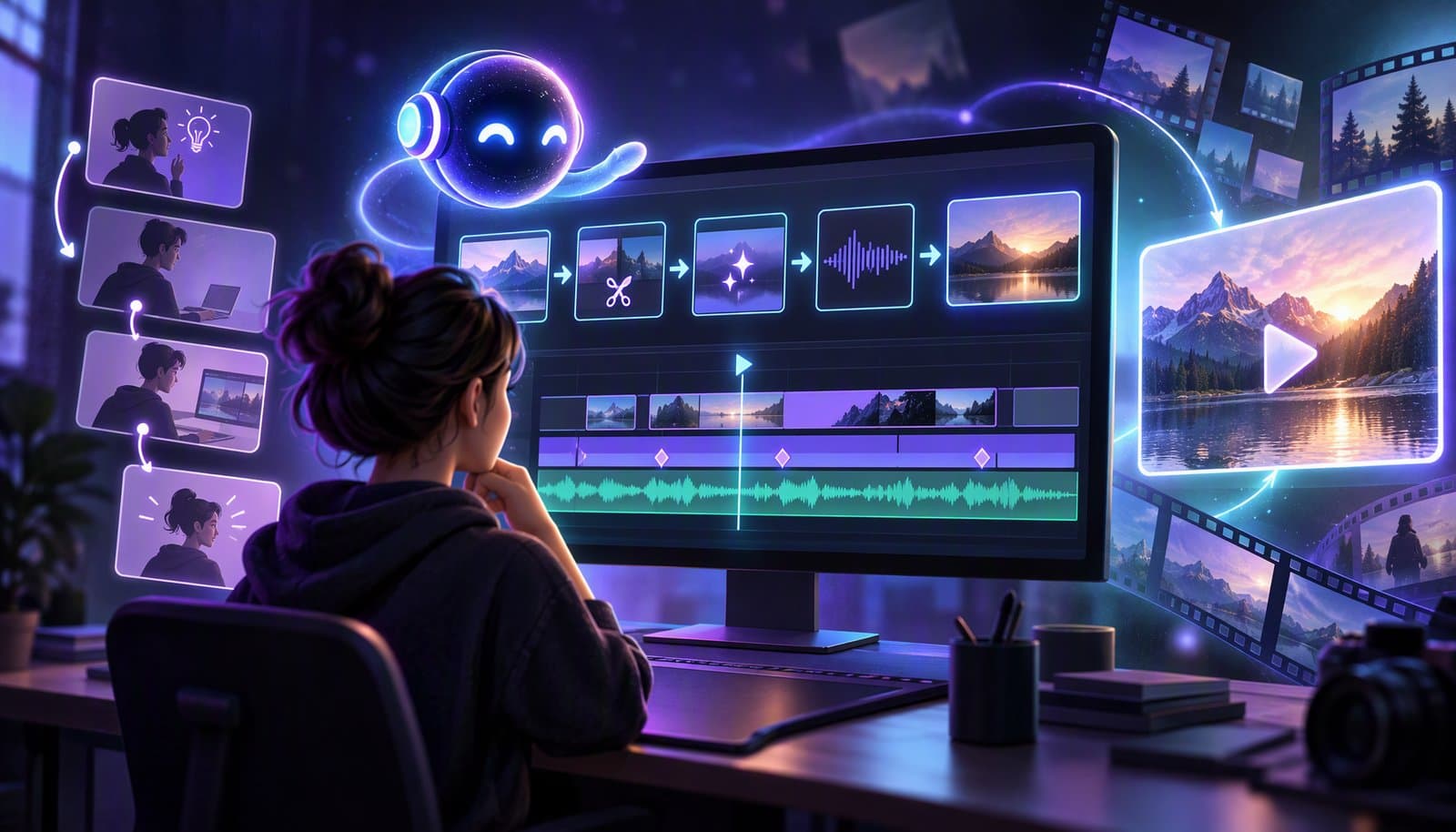 Editorial illustration for How to Use an AI Video Editor: A Step-by-Step Guide to Learning AI Editing (2026)