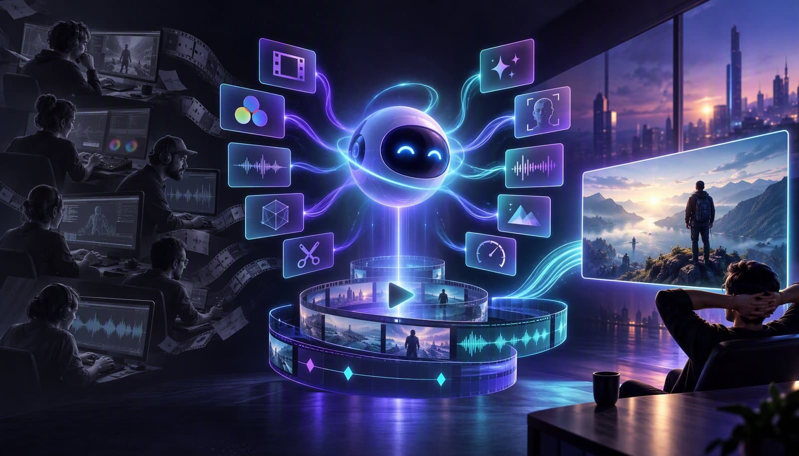 Editorial illustration for Why AI Video Editing Is the Future: How Loopdesk Replaces Your Entire Post-Production Team