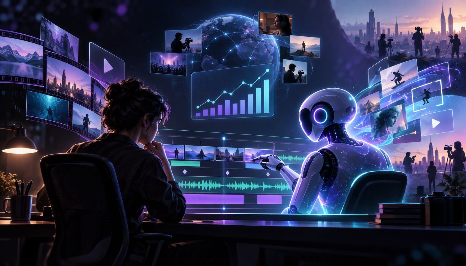 Editorial illustration for Will AI Replace Video Editors? What the 2026 Data Actually Says